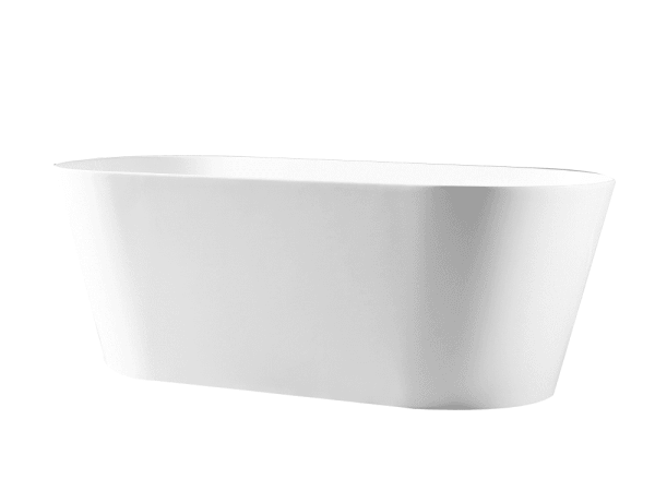 ISEO 1400mm Ultra-Slim Freestanding Gloss White Bathtub - Living and Bathroom
