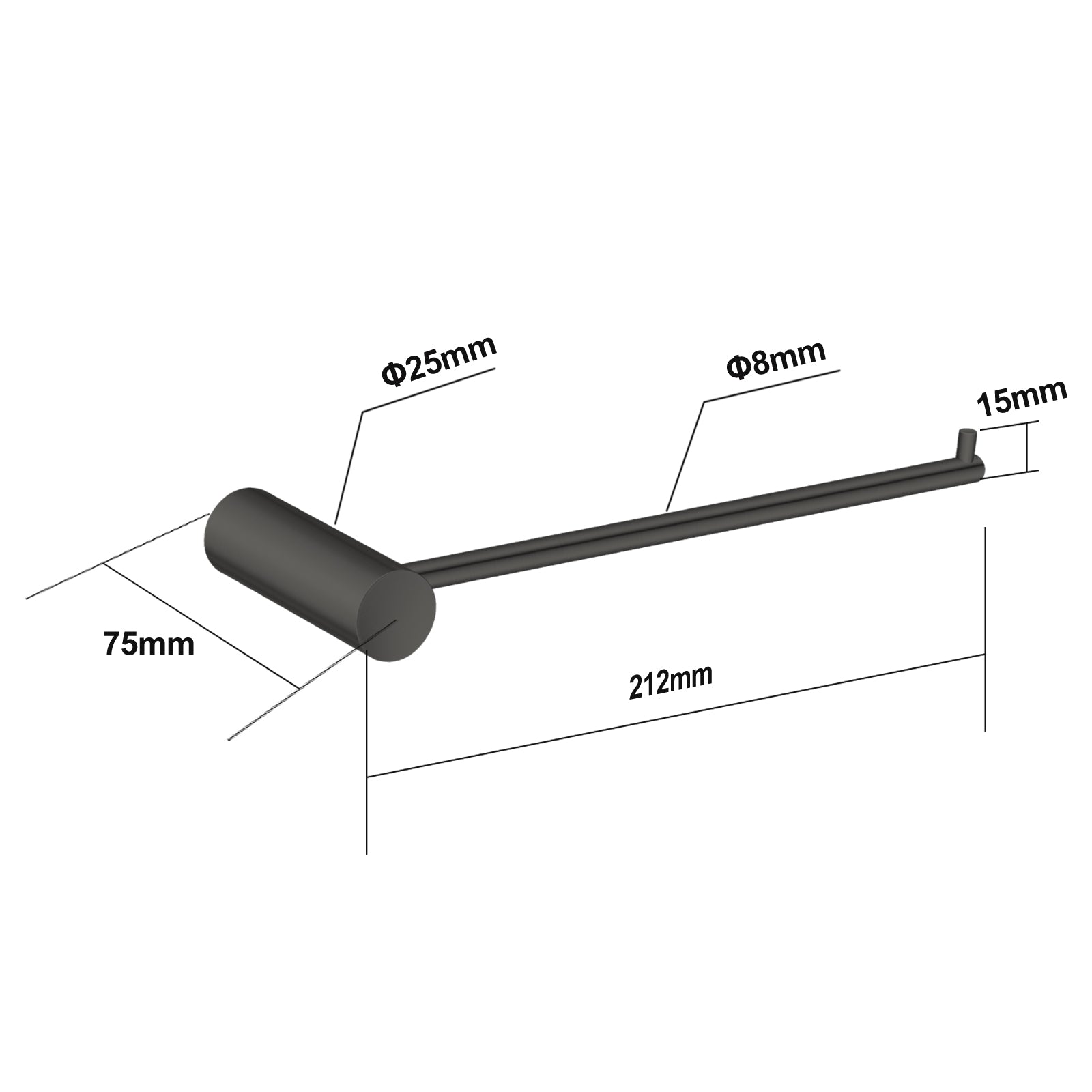 Gun Metal Grey Hand Towel