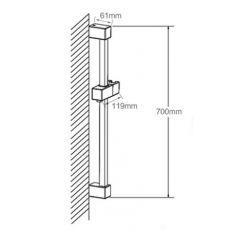 Round Brushed Nickel Water Inlet Connector - Living and Bathroom