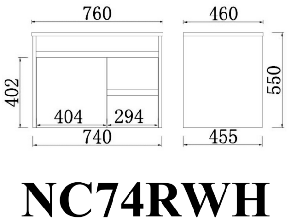 Nova NC74RWH Wall Hung