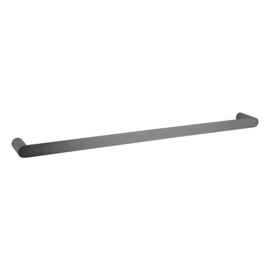 RUSHY Gun Metal Grey Single Towel Rail 600mm - Living and Bathroom