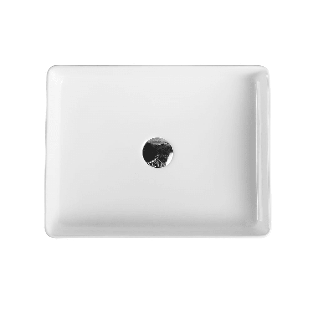 Etna Matt White Above Counter Rectangular Basin - Living and Bathroom