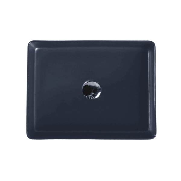 Etna Nero Grey Above Counter Rectangular Basin - Living and Bathroom