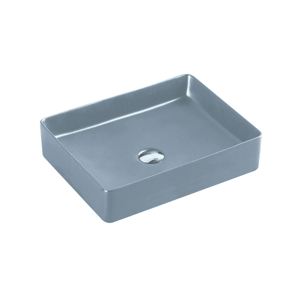 Etna Tango Grey Above Counter Rectangular Basin - Living and Bathroom