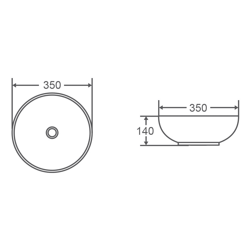 ASTI 90 Matt Pink Above Counter Basin - Living and Bathroom