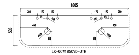Calacatta Night Curve Matte White  Solid Surface Stone Top