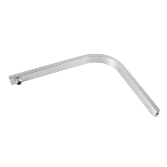 Square Brushed Nickel Shower Station without Shower Head and Handheld Shower - Living and Bathroom