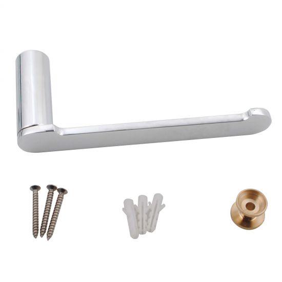RUSHY Chrome Toilet Paper Holder - Living and Bathroom