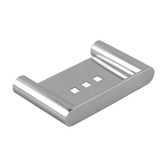 RUSHY Chrome Soap Dish Holder - Living and Bathroom