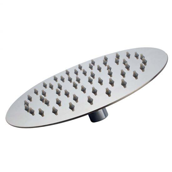 Super-slim Round Chrome Rainfall Shower Head 200mm - Living and Bathroom