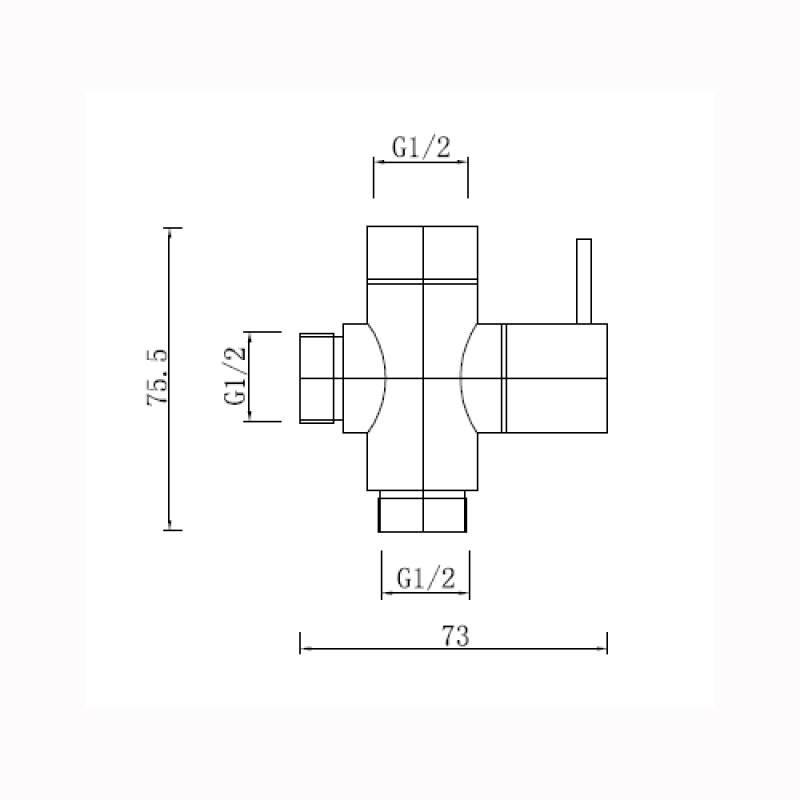 Brushed Gun Metal Grey Brass Bidet Diverter - Living and Bathroom