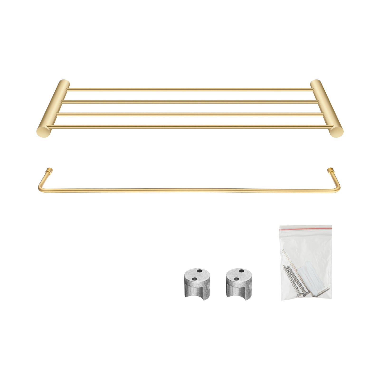 Brushed Brass Shower Shelf