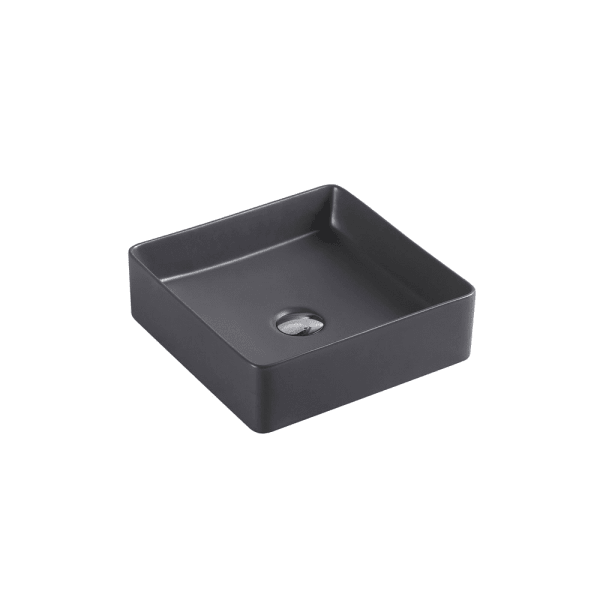 Etna Nero Grey Above Counter Square Basin - Living and Bathroom