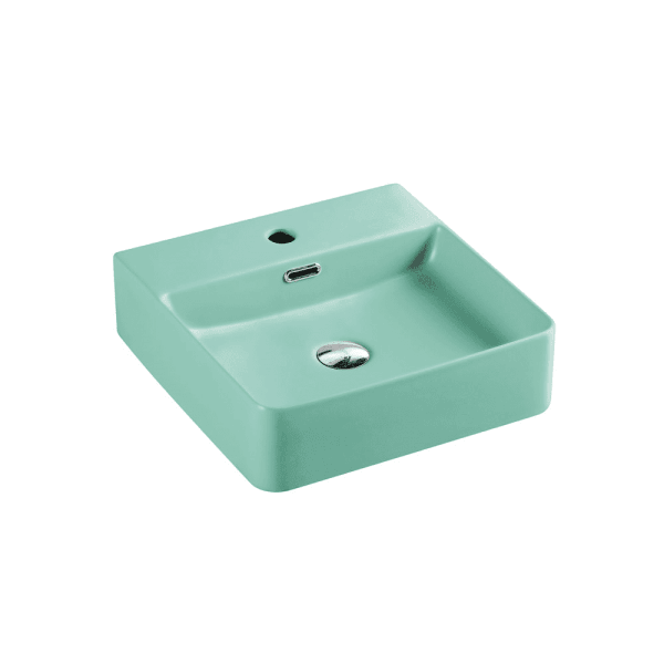 Marsay Antique Green Wall Hung Square Basin - Living and Bathroom