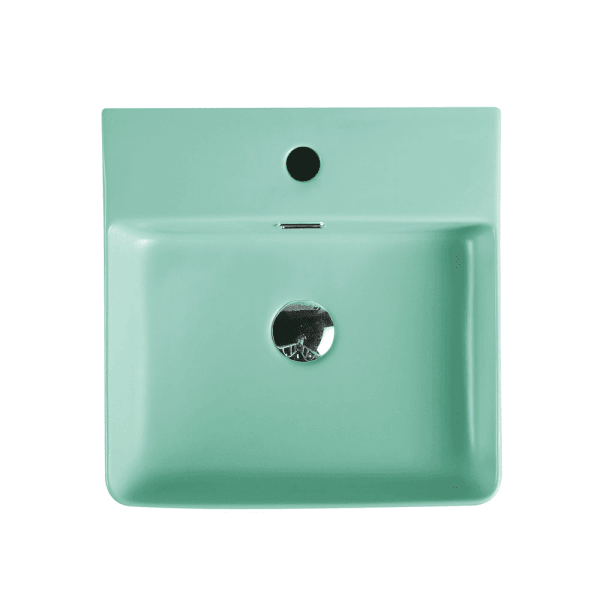 Marsay Antique Green Wall Hung Square Basin - Living and Bathroom