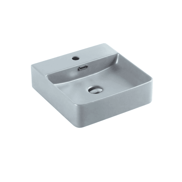 Marsay Tango Grey Wall Hung Square Basin - Living and Bathroom