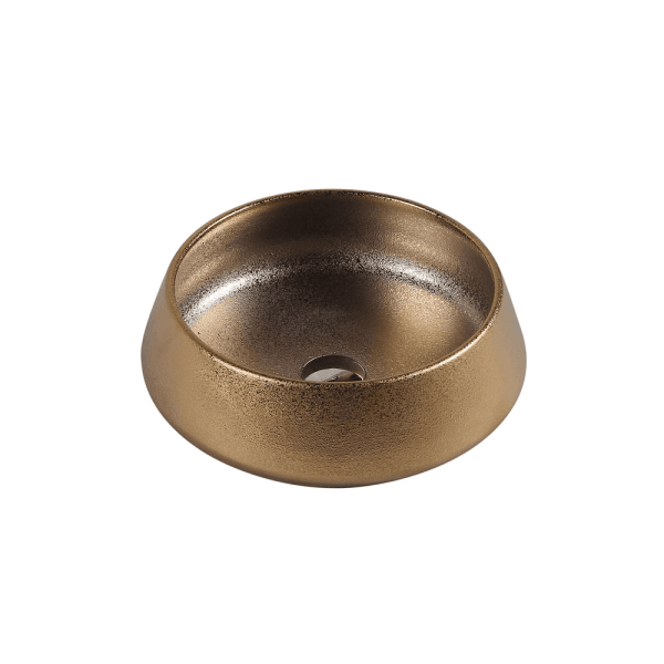 Trier 70 Art Gold Above Counter Round Basin - Living and Bathroom