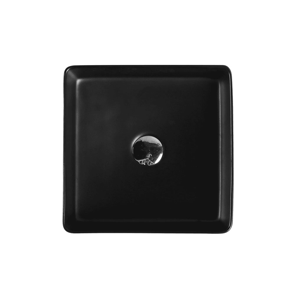 Etna Matt Black Above Counter Square Basin - Living and Bathroom