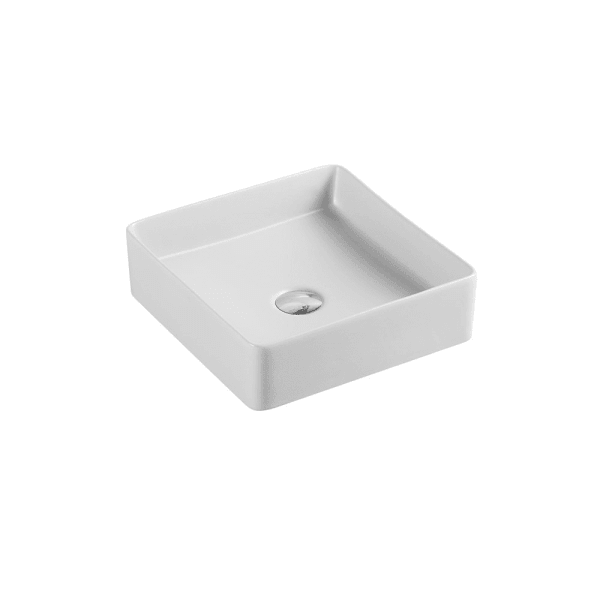 Etna Matt White Above Counter Square Basin - Living and Bathroom