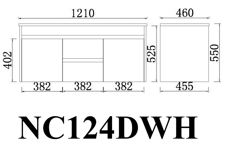 Nova NC124DWH-CT Wall Hung