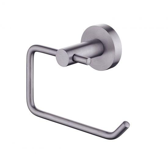 LUCID PIN Series Round Gun Metal Grey Toilet Paper Roll Holder - Living and Bathroom