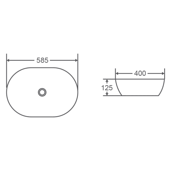 Vale Tornado Black Above Counter Basin - Living and Bathroom