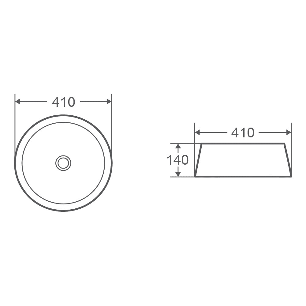 Trier Bronze with Art Matt White finishing Above Counter Round Basin - Living and Bathroom
