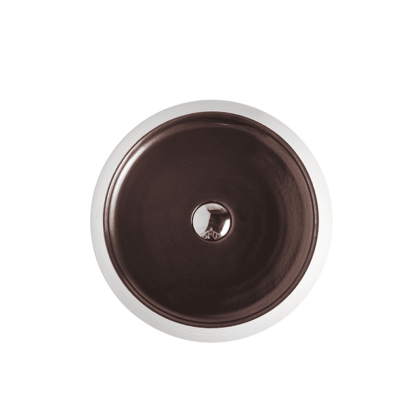 Trier Bronze with Art Matt White finishing Above Counter Round Basin - Living and Bathroom