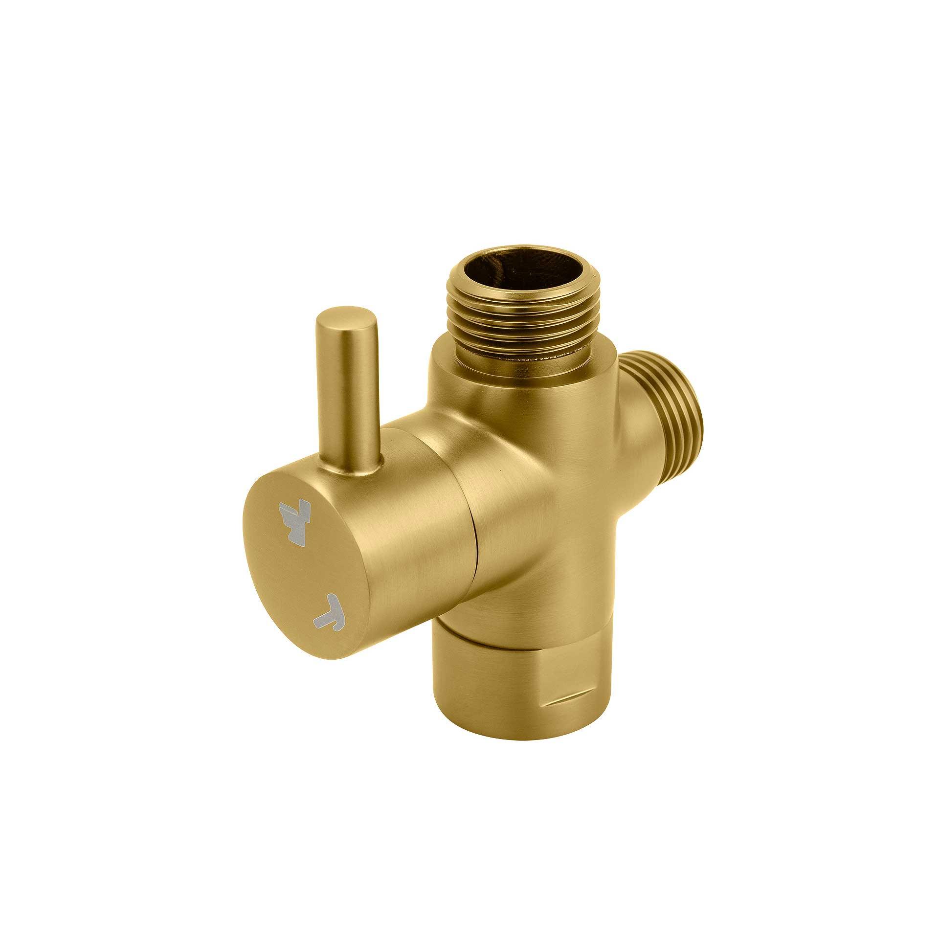 Brushed Brass Bidet Diverter - Living and Bathroom