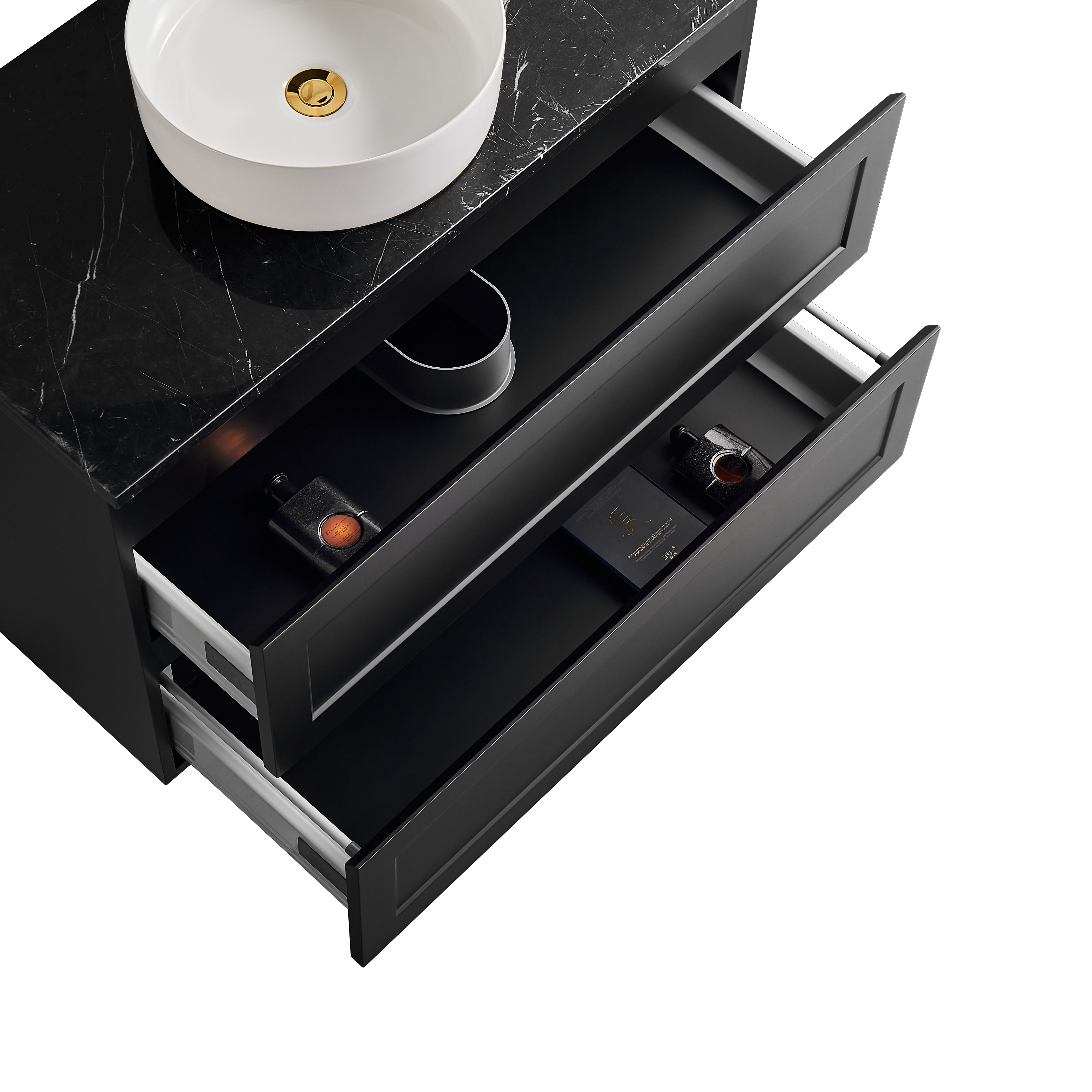 Fremantal PVC Waterproof Wall Hung Bathroom Vanity Matte Black