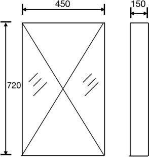 PVC Shaving Cabinet 45cm - Living and Bathroom