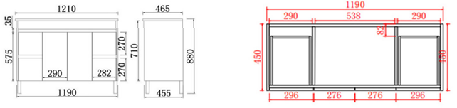 Nova NC124KB Built-in Kickboard