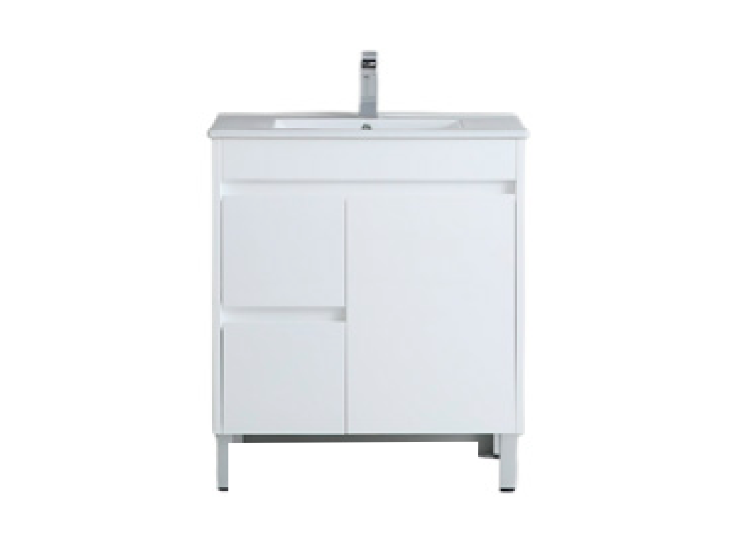 Polar White Floor PVC Vanity 750*460*880mm