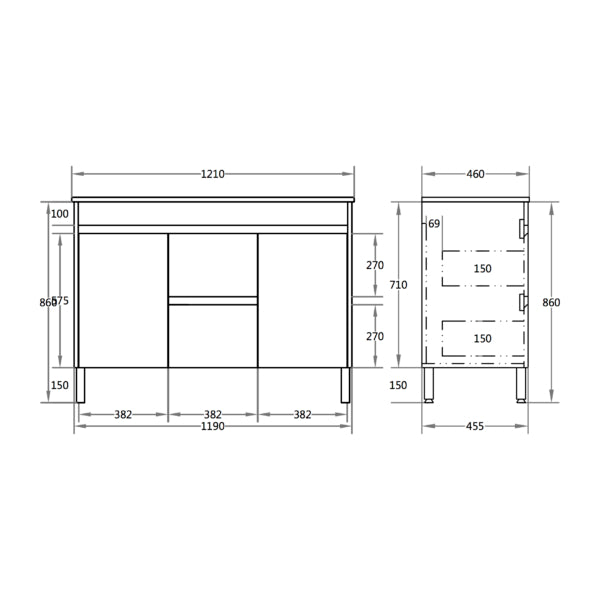 Nova NC124DLG-CT Freestanding