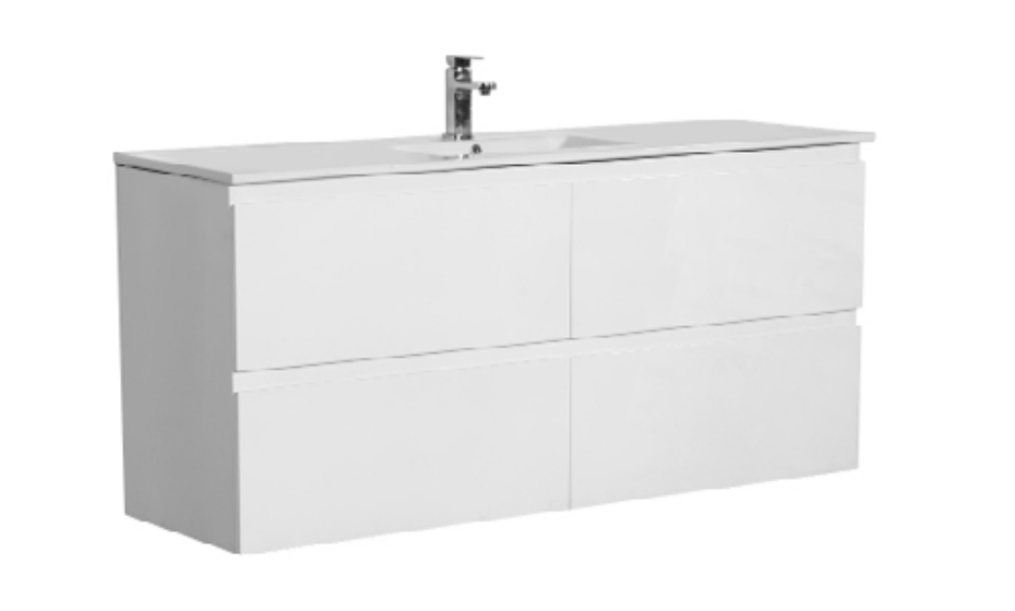 Riva - Polyurethane PVC Wall Hung Vanity 1500*460*550mm