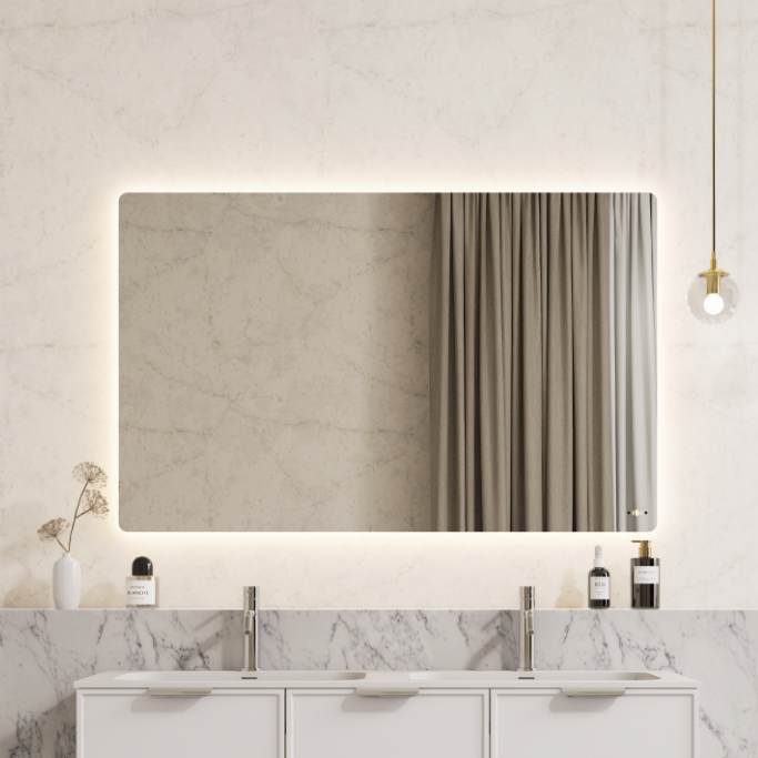 Jasper  Frameless Backlit Pencil Edge LED Mirror