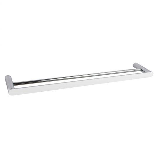 RUSHY Chrome Double Towel Rail 800mm - Living and Bathroom