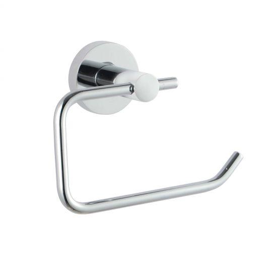 LUCID PIN Round Chrome Toilet Paper Roll Holder - Living and Bathroom