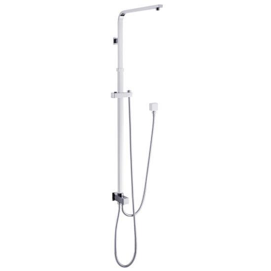 Square Chrome Shower Station without Shower Head and Handheld Shower - Living and Bathroom