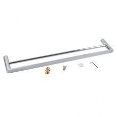 RUSHY Chrome Double Towel Rail 800mm - Living and Bathroom