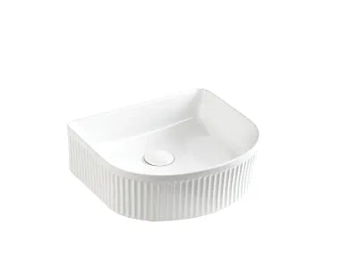 Arco Fluted Above Counter Basin 400*350*130 Matte White