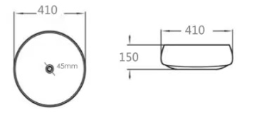 Matte and Copper Above Counter Basin 410*410*145mm