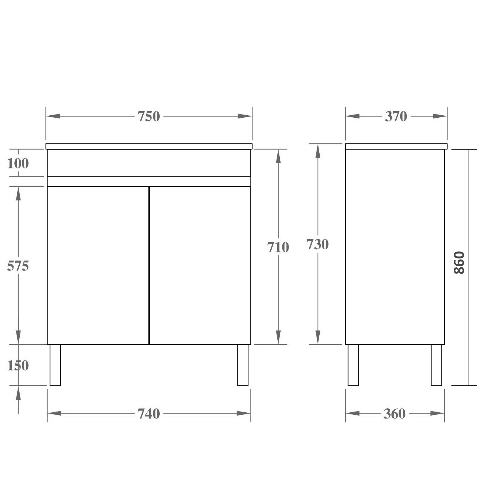 Evie EV73LG-OAK