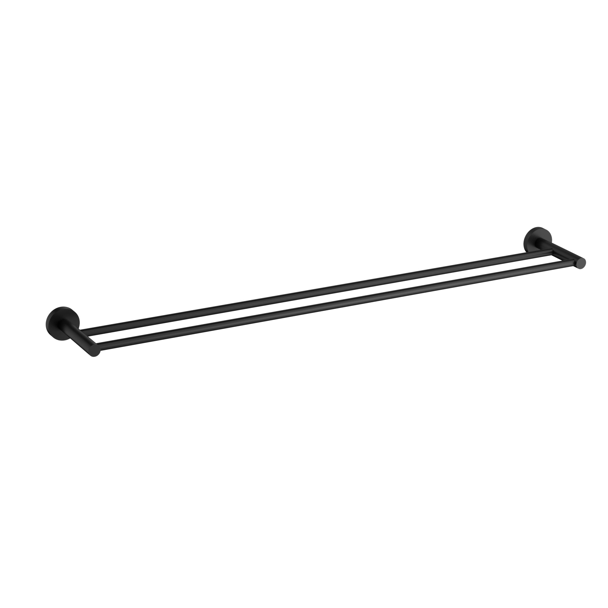 Otus Slimline Double Towel Rail 900mm-Matt Black