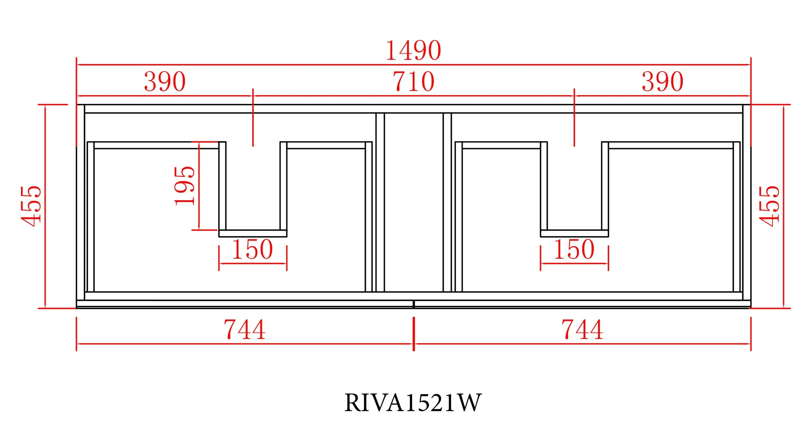 RIVA1521W Wall Hung