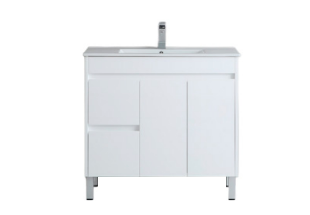 Polar White Floor PVC Vanity 900*460*880mm