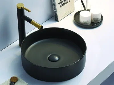 Olley Above Counter Basin 390*390*105 Matte Black