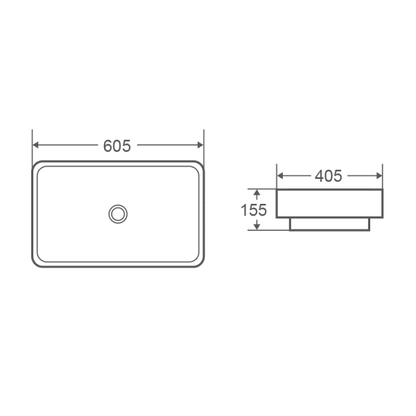 Cosy 60T Insert Basin - Living and Bathroom