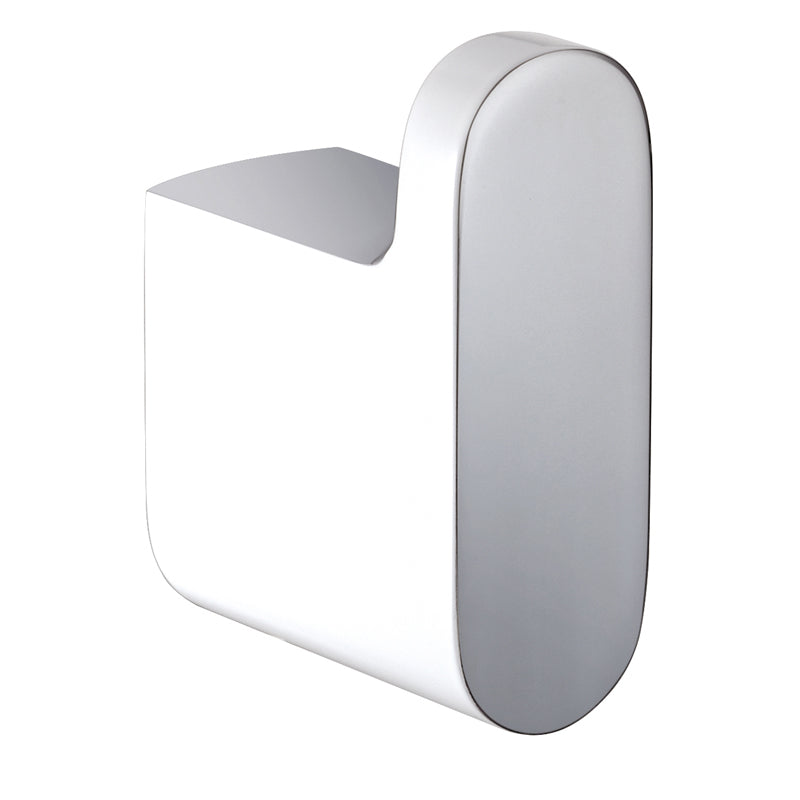 Cora Round Cornered Rectangle Robe Hook - Black and White