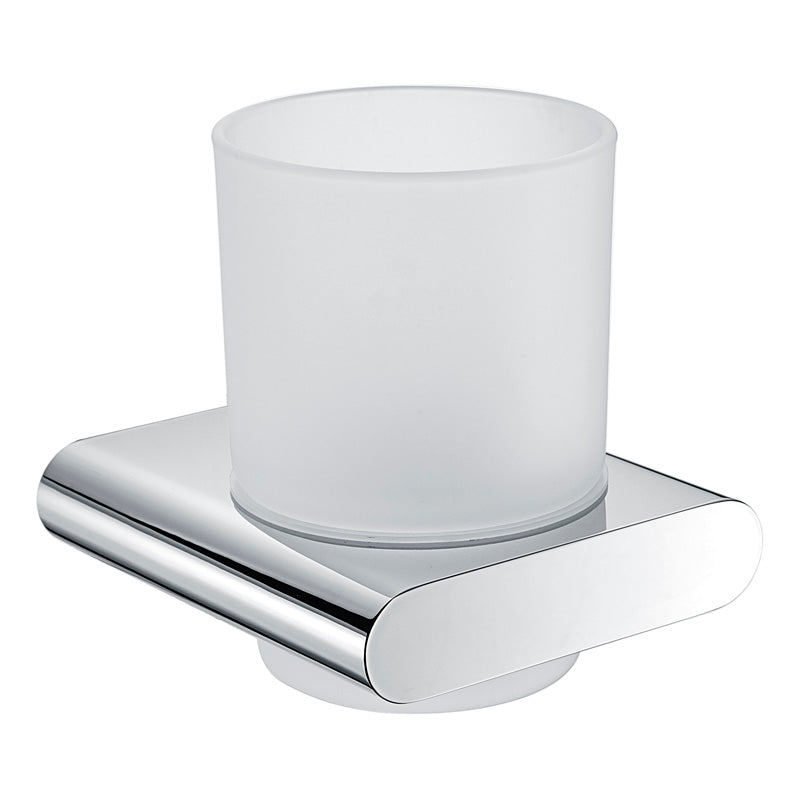 Cora Round Cornered Rectangle Tumbler Holder-Chrome